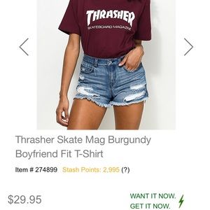 Burgundy Thrasher Shirt